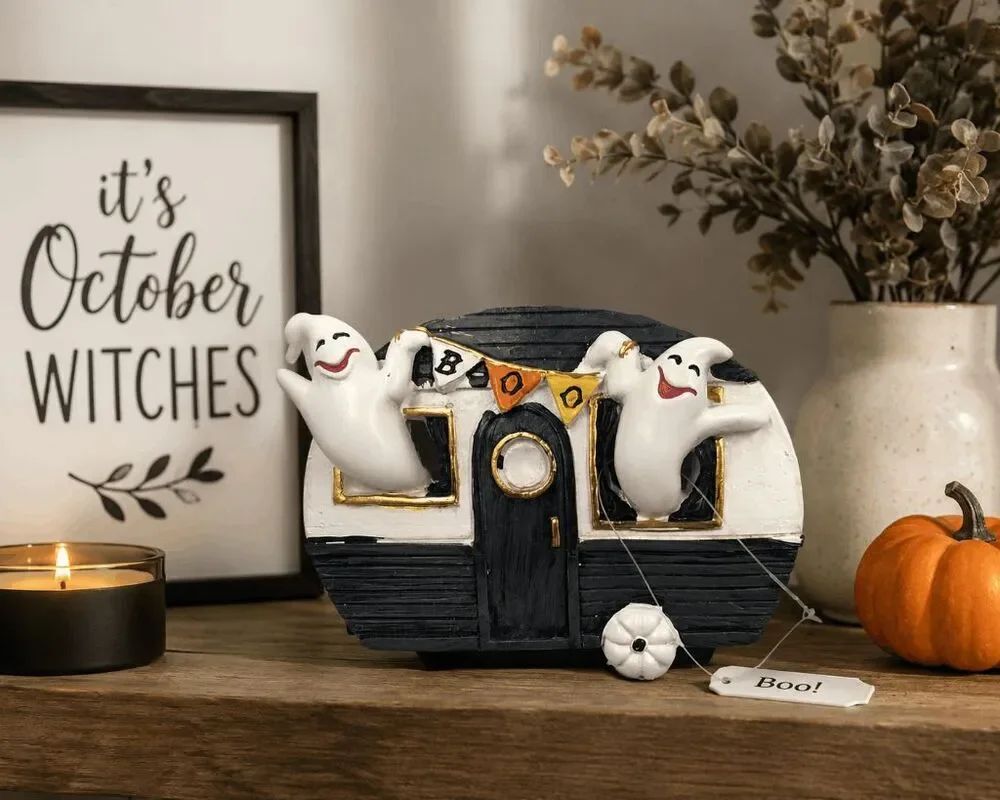 Halloween Ghost LED Welcome Camper “BOO” Halloween Decoration